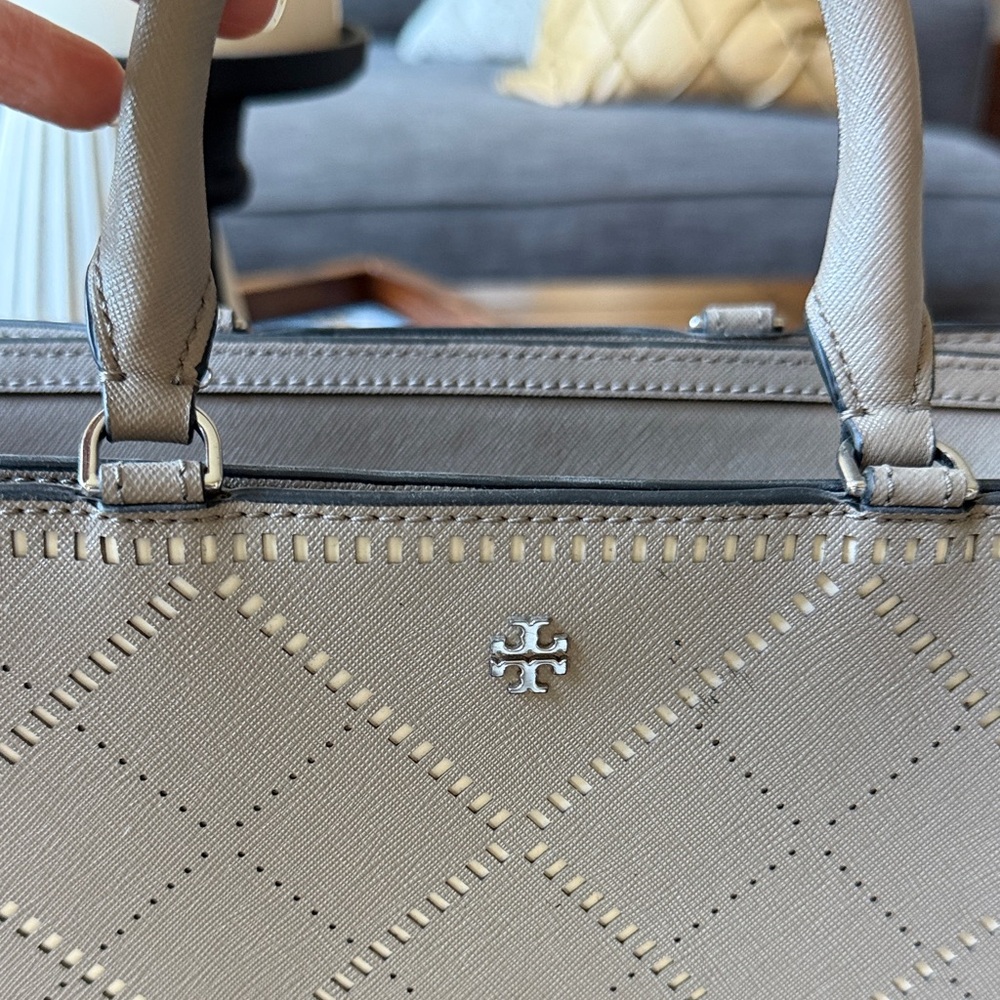 Tory Burch Gray Handbag and Wallet Set with dust bag - Picture 4 of 13
